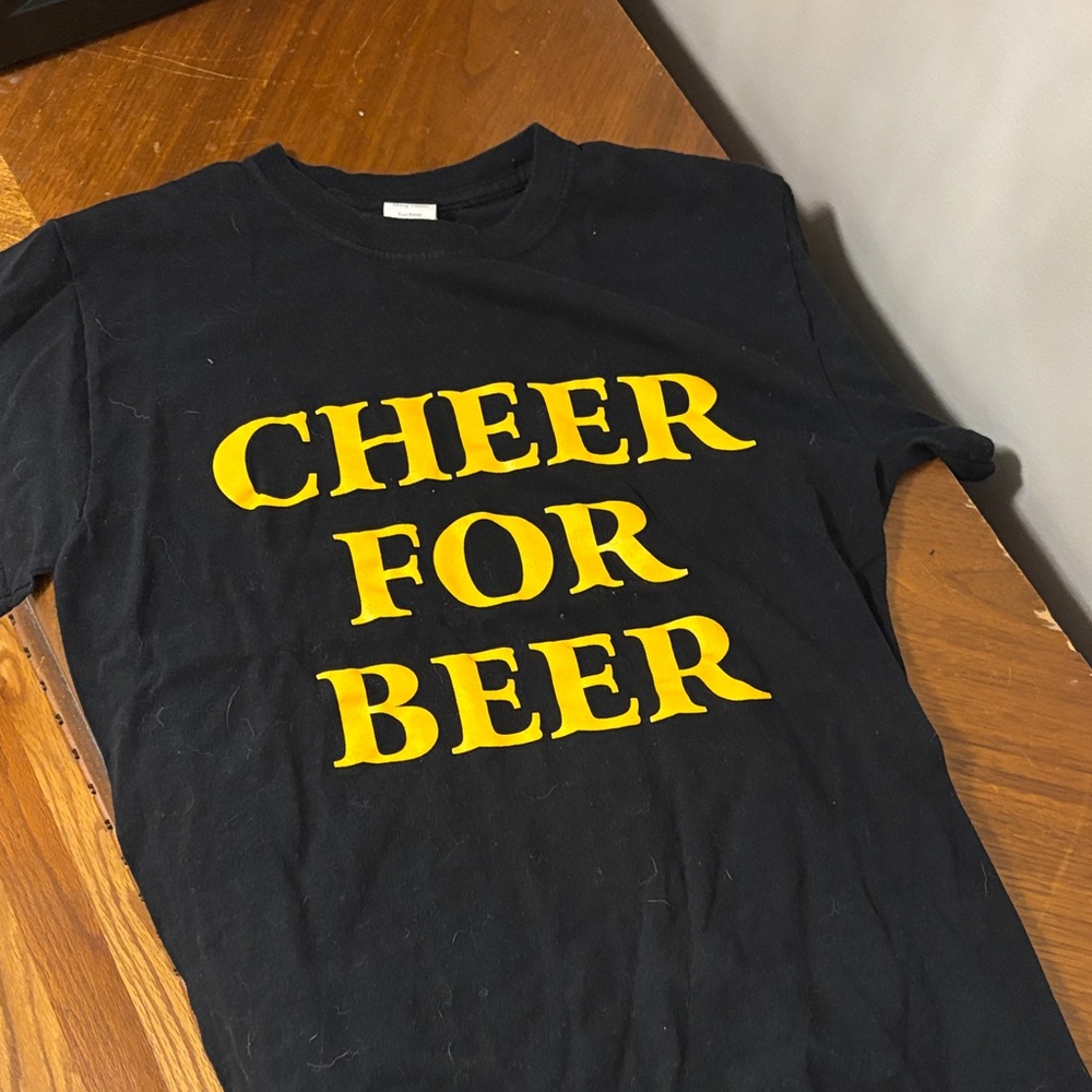 Gildan Black Tee with Yellow Print